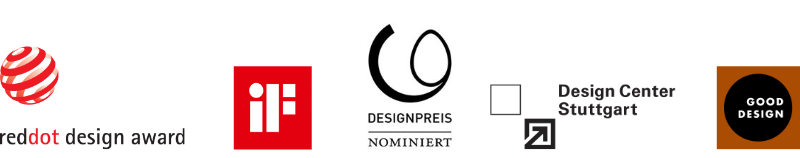 Many products designed by daniels + erdwiens industrial design have been awarded with international design awards