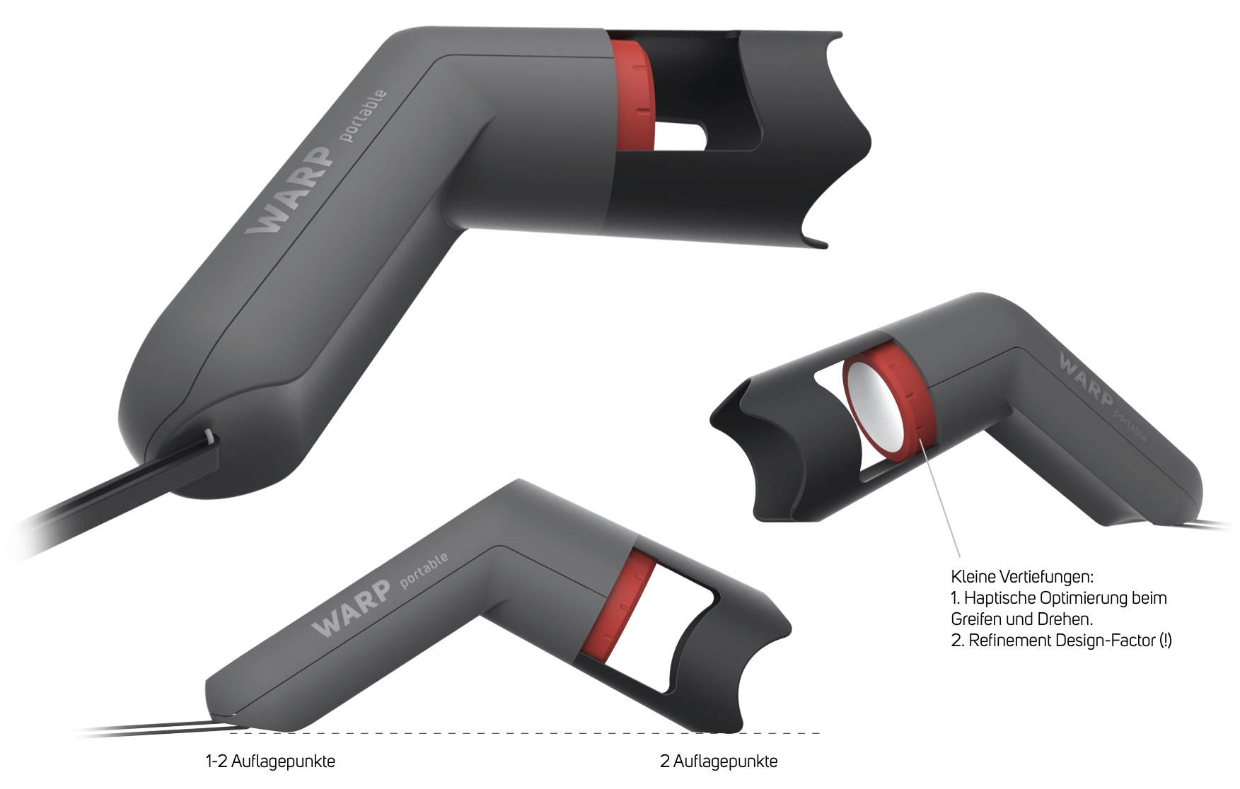 final design renderings for iNOEX Messgerät Warp portable