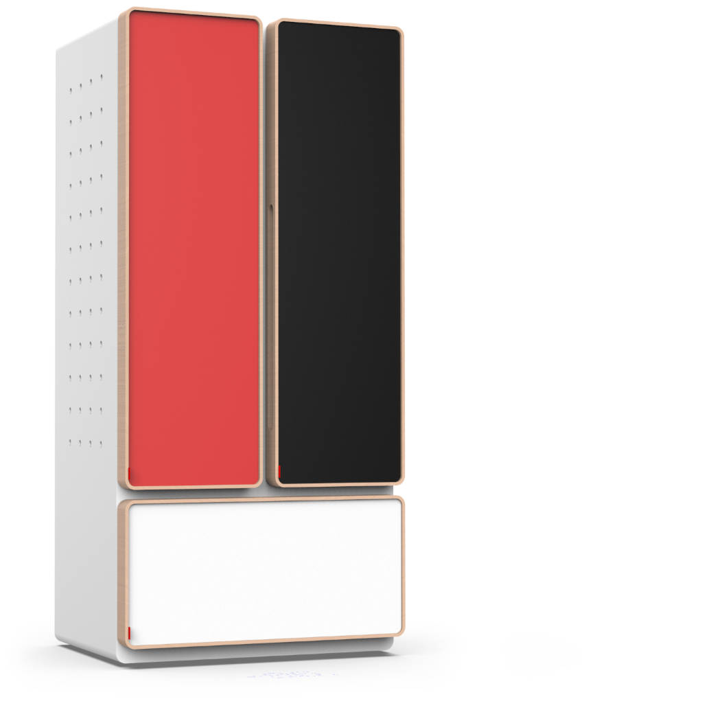 Kühlschrank Design mit austauschbaren Linoleum Panelen.