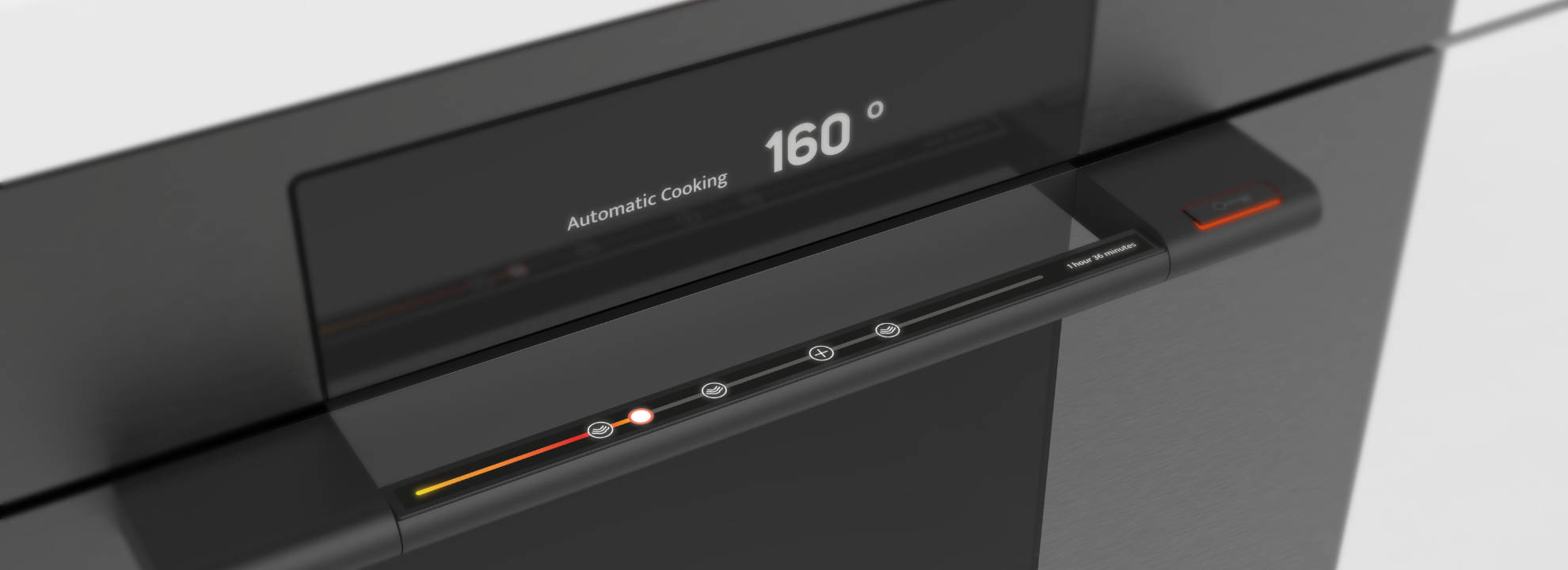 oven handle flexible viewing angle