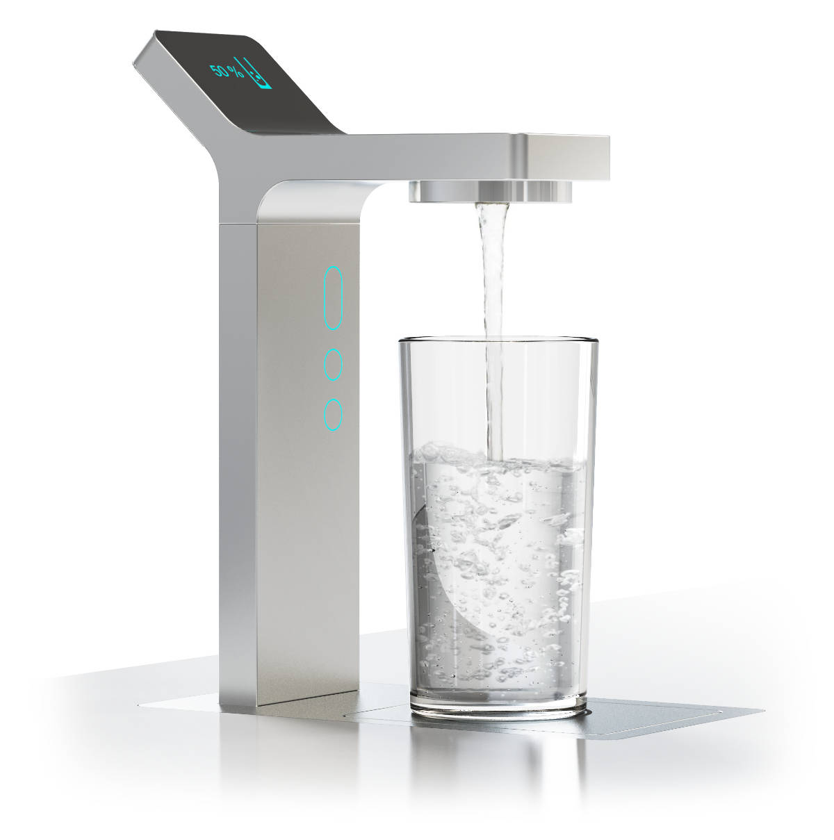 Designstudie Trinkwasserspender mit variabler Bezugshöhe